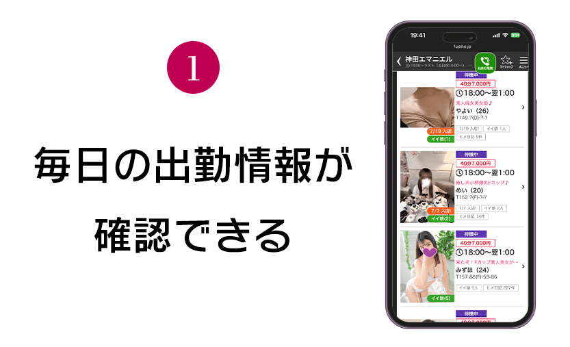 Step1 毎日の出勤情報が確認できる